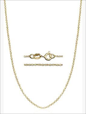 1.1mm Thin Dainty Cable Necklace - 925 Sterling Silver - Hypoallergenic Chain
